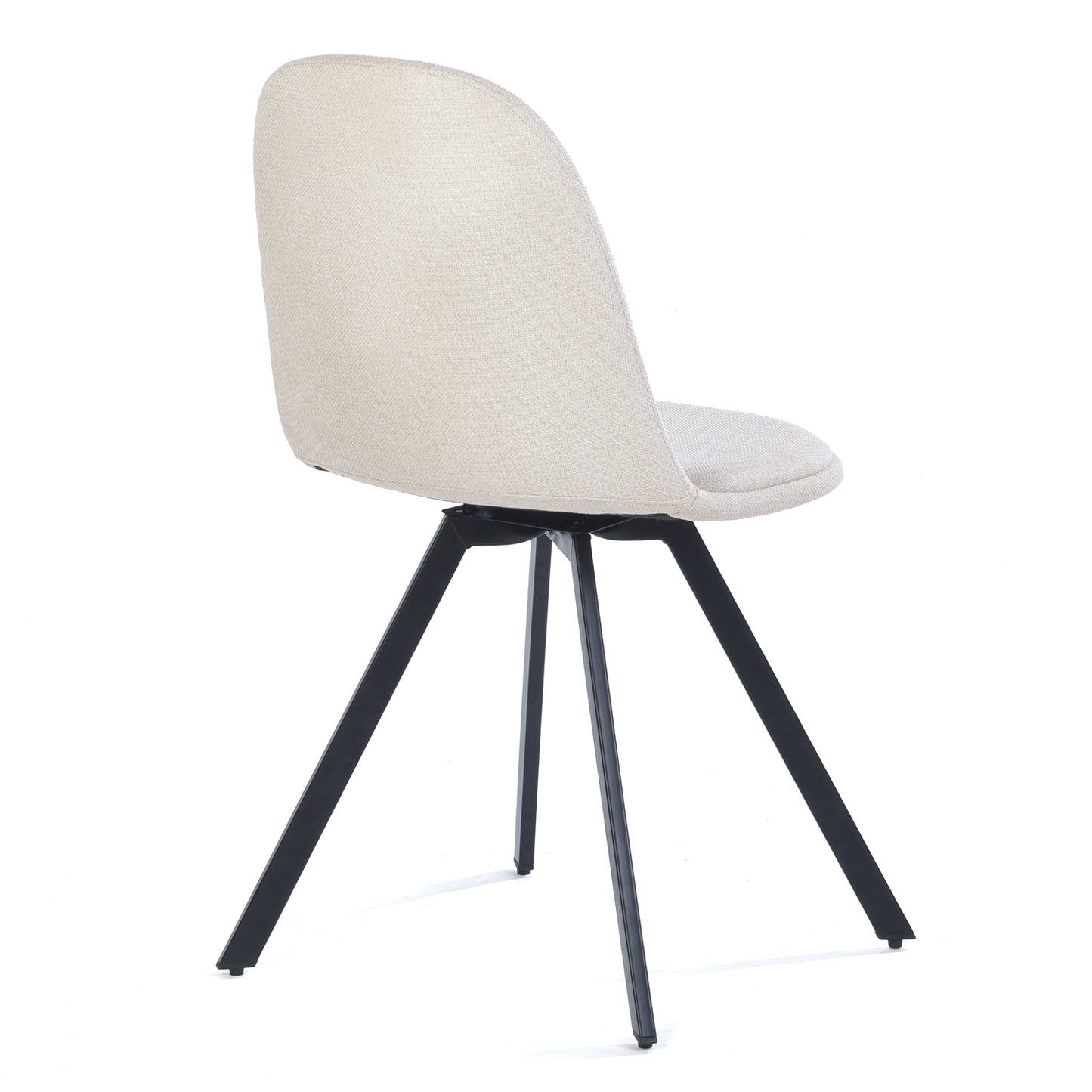 Modern Beige Fabric Dining Set - SUNFLOWER LUMOS 4PCS
