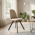 Modern Slubbed Fabric Dining Chair Set – SUNFLOWER SLUBBED BEIGE 6PCS