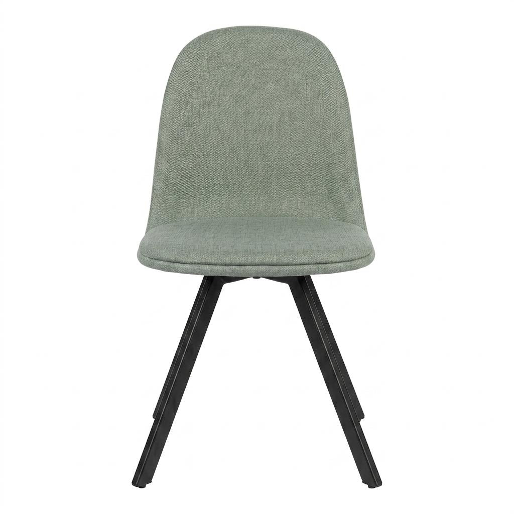 Modern Green Slubbed Dining Chair Set – SUNFLOWER SLUBBED GREEN 6PCS