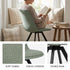 Modern Green Slubbed Dining Chair Set – SUNFLOWER SLUBBED GREEN 6PCS