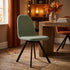 Modern Green Slubbed Dining Chair Set – SUNFLOWER SLUBBED GREEN 6PCS