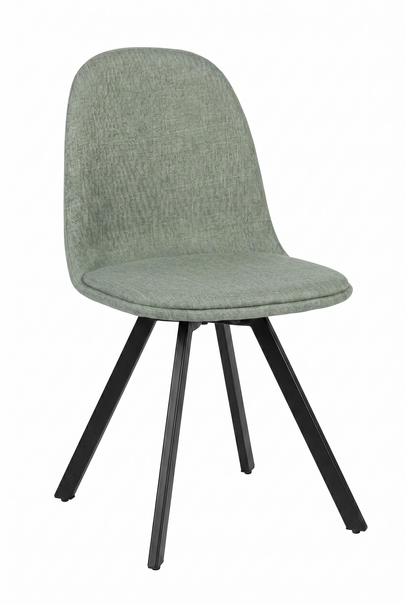 Modern Green Slubbed Dining Chair Set – SUNFLOWER SLUBBED GREEN 6PCS