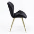 Modern Velvet Dining Chair, Gold Legs - SUNIL BLACK