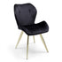 Modern Velvet Dining Chair, Golden Steel Legs - SUNIL BLACK 2PCS