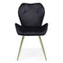 Modern Velvet Dining Chair, Golden Steel Legs - SUNIL BLACK 2PCS
