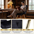Modern Velvet Dining Chair, Golden Steel Legs - SUNIL BLACK 2PCS