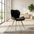 Modern Velvet Dining Chair, Golden Steel Legs - SUNIL BLACK 2PCS