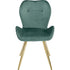 Modern Velvet Dining Chair, Golden Legs - SUNIL GREEN 2PCS