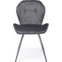 Modern Grey Velvet, Golden Chrome Legs - SUNIL GREY 2PCS