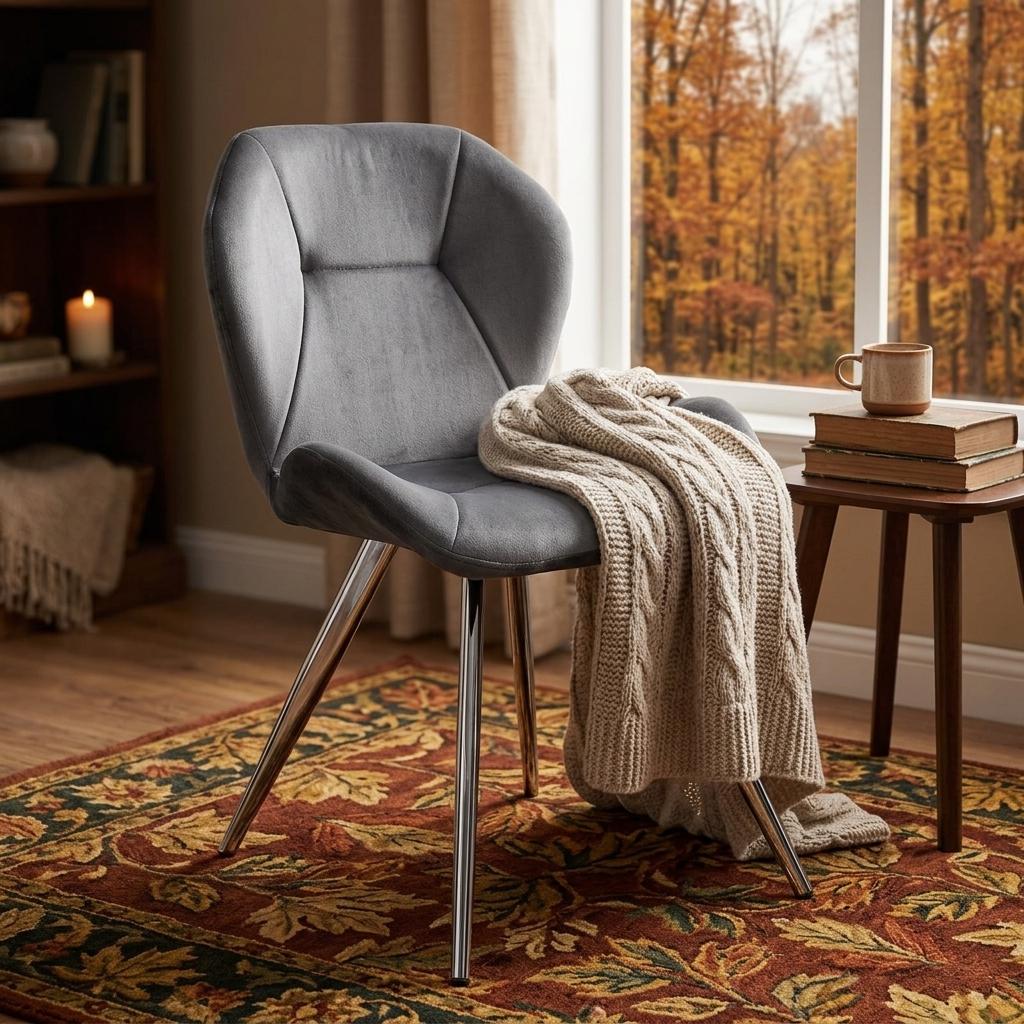 Modern Grey PU Dining Chair – SUNIL GREY
