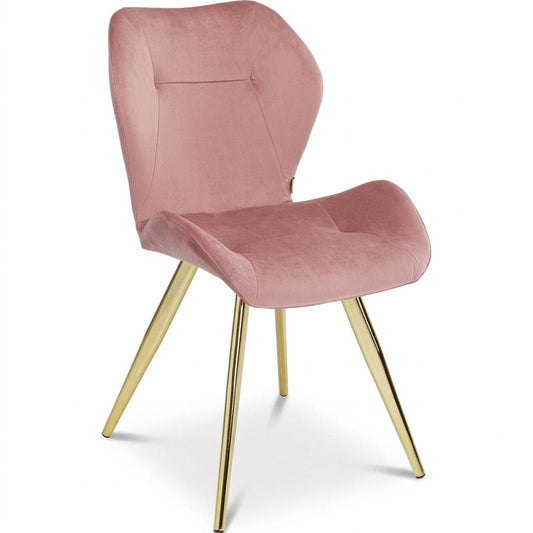 Modern Velvet Dining Chair Set, Golden Legs - SUNIL ROSE 2PCS