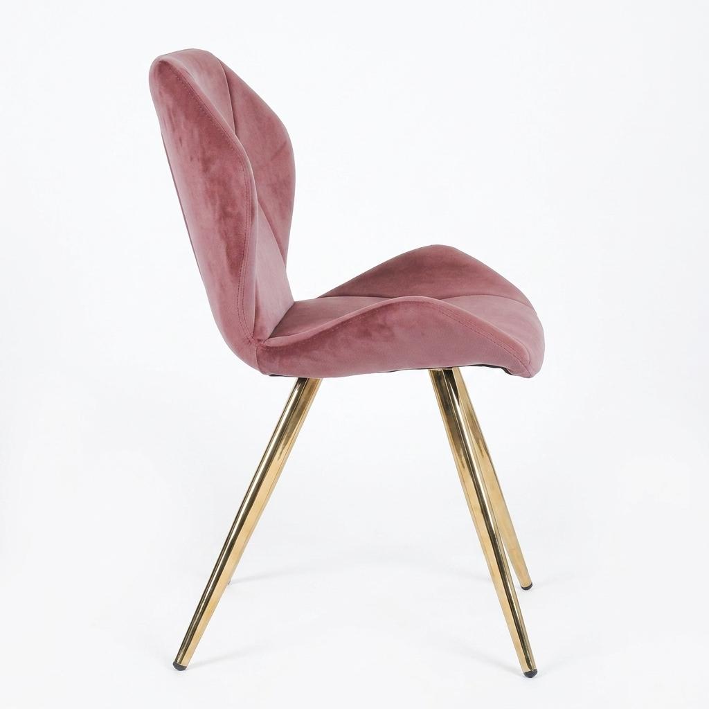Modern Velvet Dining Chair, Rose PU Upholstery - SUNIL ROSE