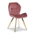 Modern Velvet Dining Chair, Rose PU Upholstery - SUNIL ROSE