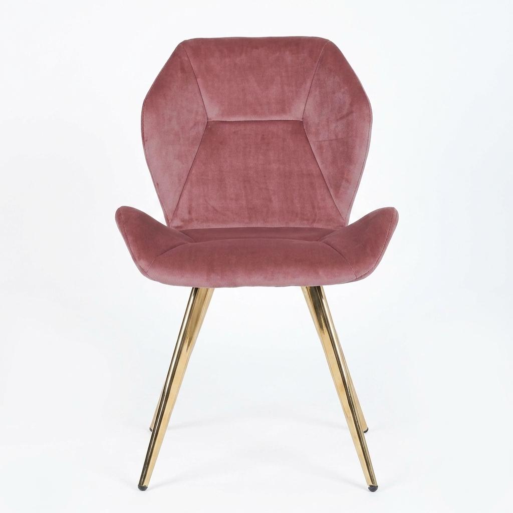 Modern Velvet Dining Chair, Rose PU Upholstery - SUNIL ROSE