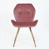Modern Velvet Dining Chair, Rose PU Upholstery - SUNIL ROSE
