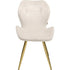 Modern Velvet Dining Chair, Golden Steel Legs - SUNIL WHITE 2PCS