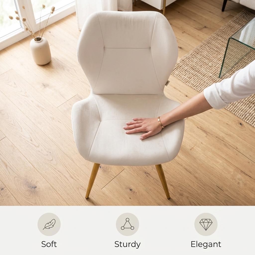 Modern White PU Dining Chair – SUNIL WHITE