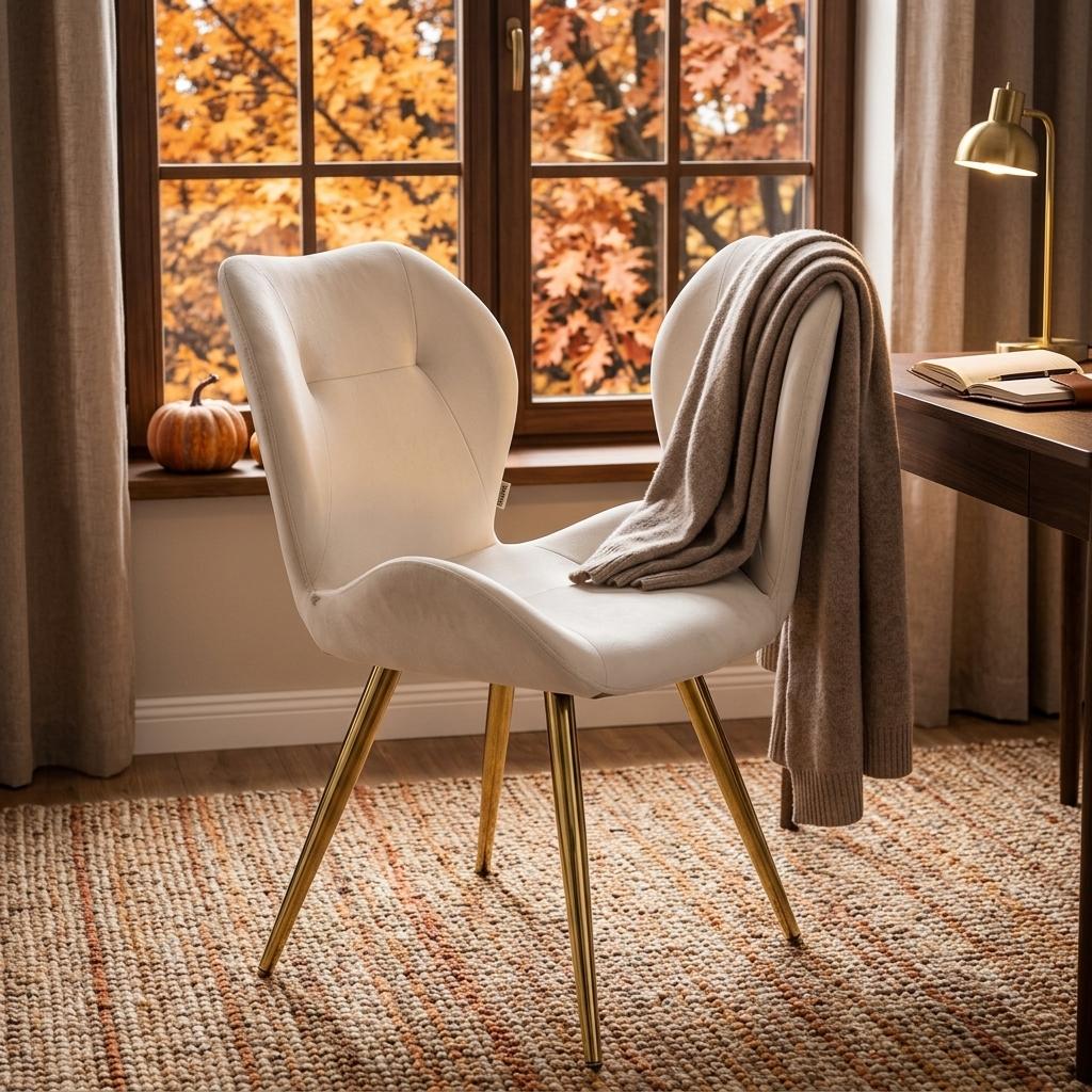 Modern White PU Dining Chair – SUNIL WHITE