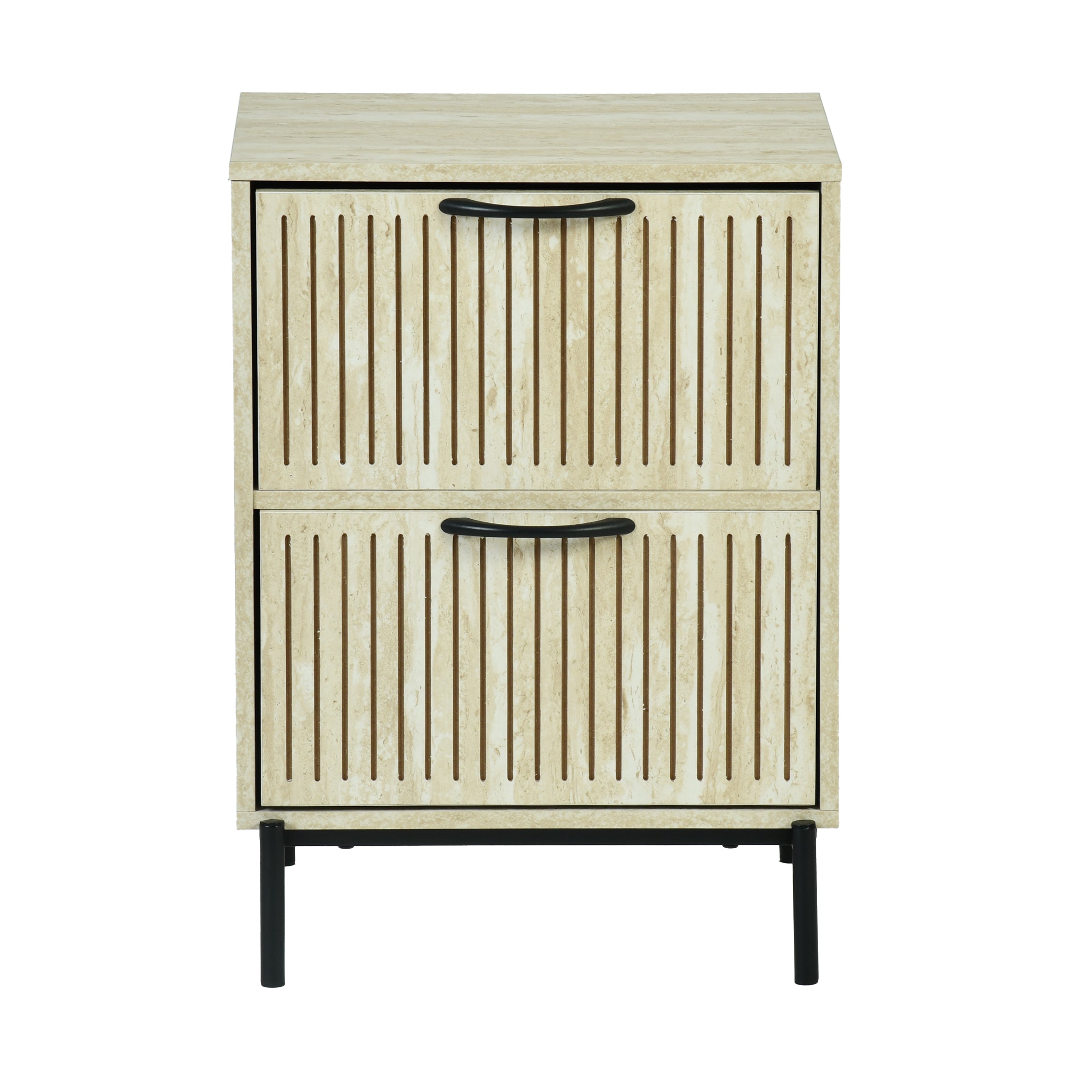 Decasualise Modern Minimalist Nightstand, MDF & Metal Frame - TAAL