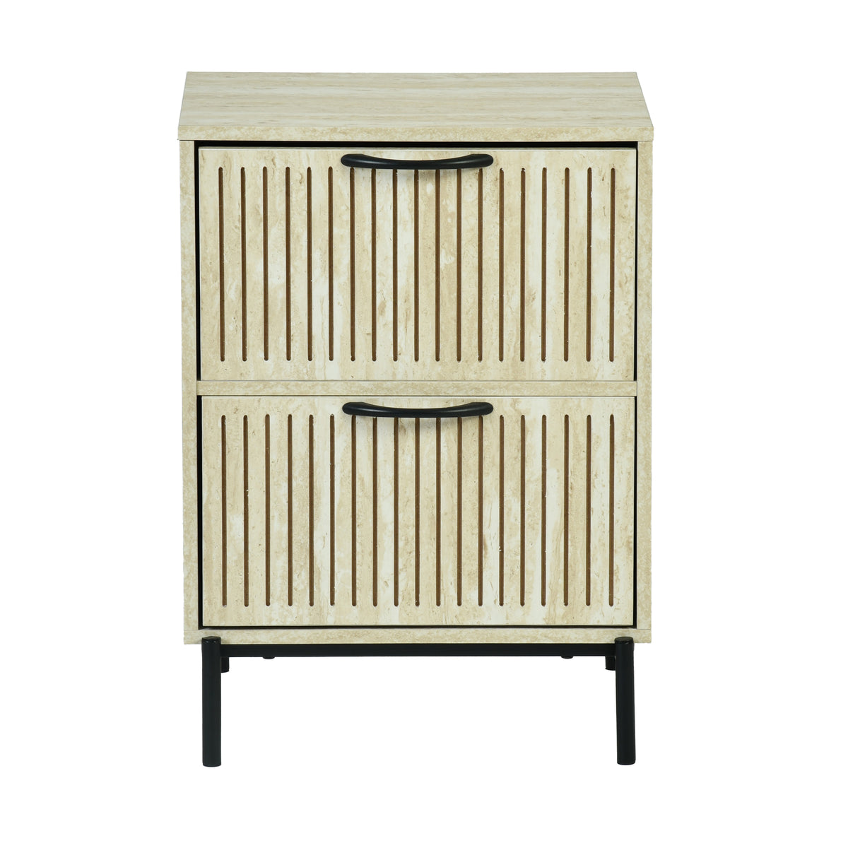 Decasualise Modern Minimalist Nightstand, MDF & Metal Frame - TAAL