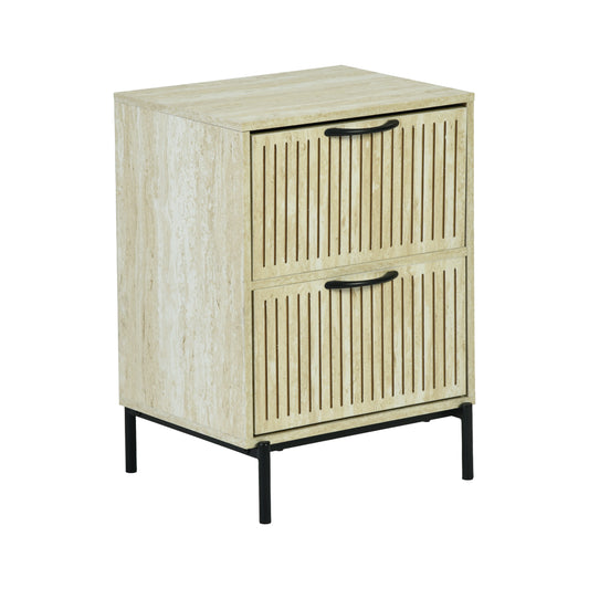 Decasualise Modern Minimalist Nightstand, MDF & Metal Frame - TAAL