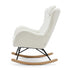 Modern Leisure Rocker, White Teddy Upholstery - TANTIE