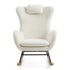 Modern Leisure Rocker, White Teddy Upholstery - TANTIE
