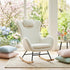Modern Leisure Rocker, White Teddy Upholstery - TANTIE