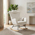 Modern Leisure Rocker, White Teddy Upholstery - TANTIE