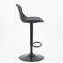 Modern Adjustable Bar Stool, PU Padded Seat – TEBAR BLACK