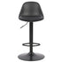 Modern Adjustable Bar Stool, PU Padded Seat – TEBAR BLACK