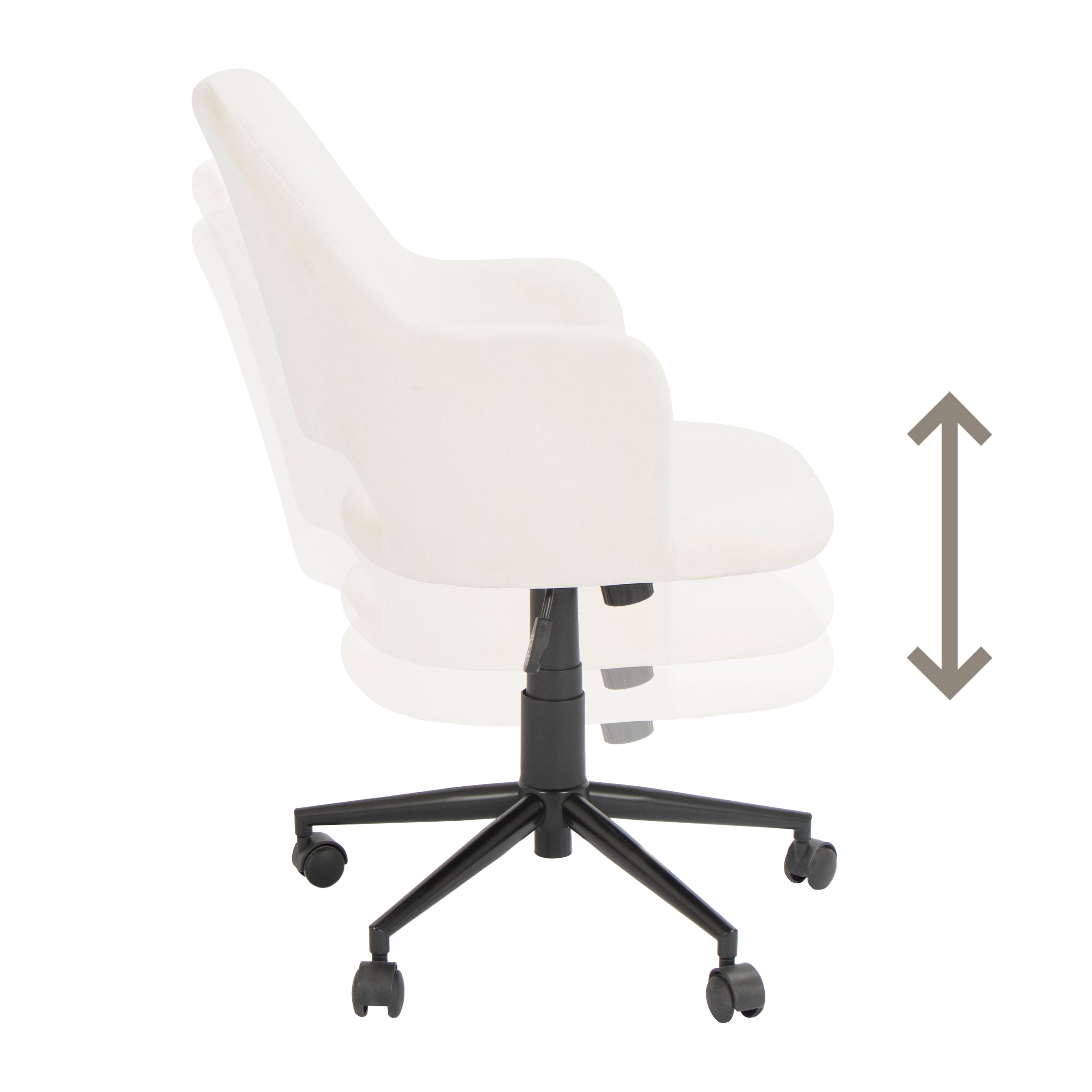 Modern Ergonomic Fabric Office Chair - TEMA BEIGE