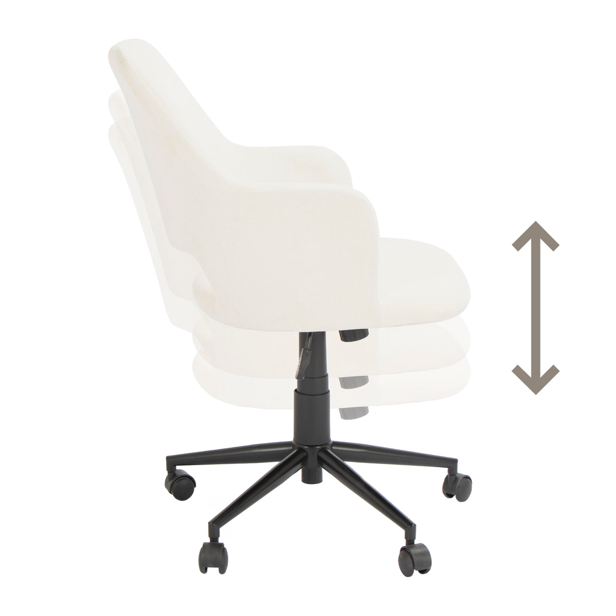 Modern Ergonomic Fabric Office Chair - TEMA BEIGE
