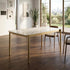 Modern Gold Dining Table, Glass Top – THEA GOLD