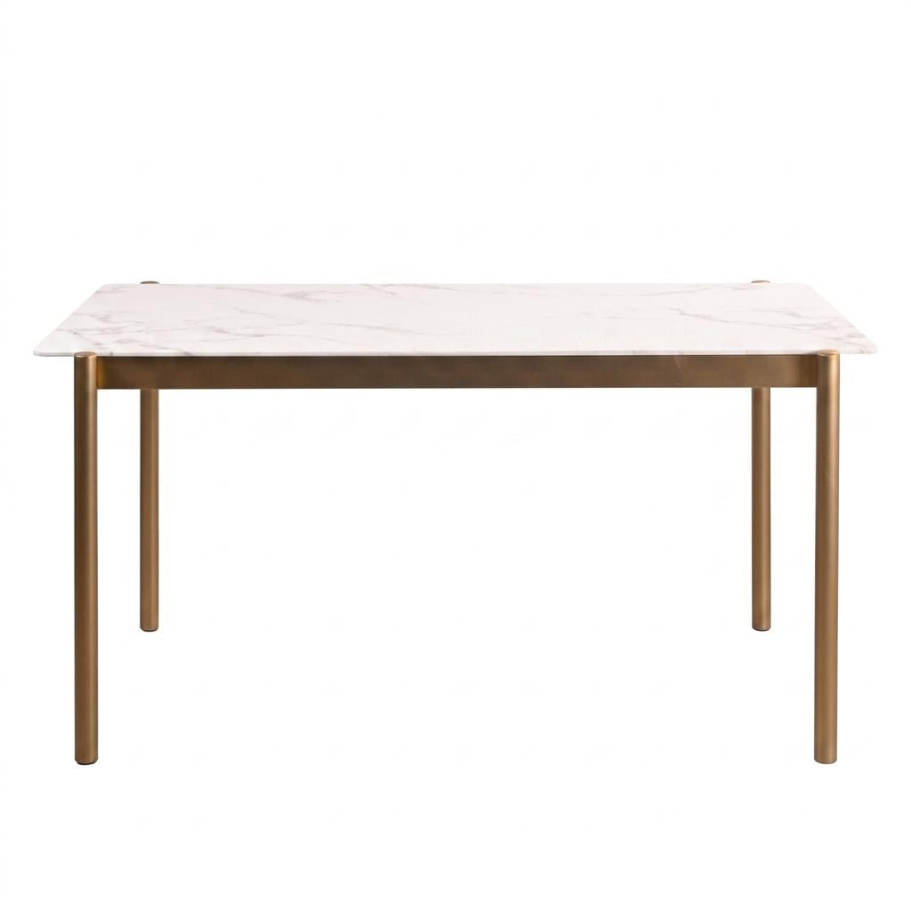 Modern Gold Dining Table, Glass Top – THEA GOLD