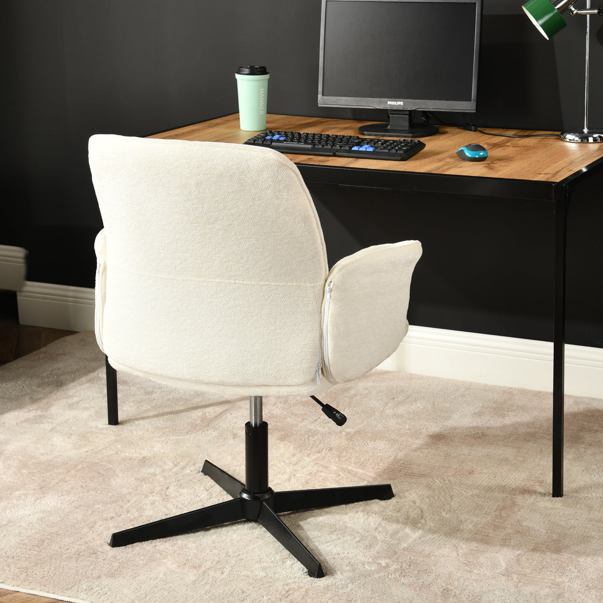 Modern Relax Chair, Plywood & Fabric, Adjustable - THOMASINA RELAX LUMOS BEIGE