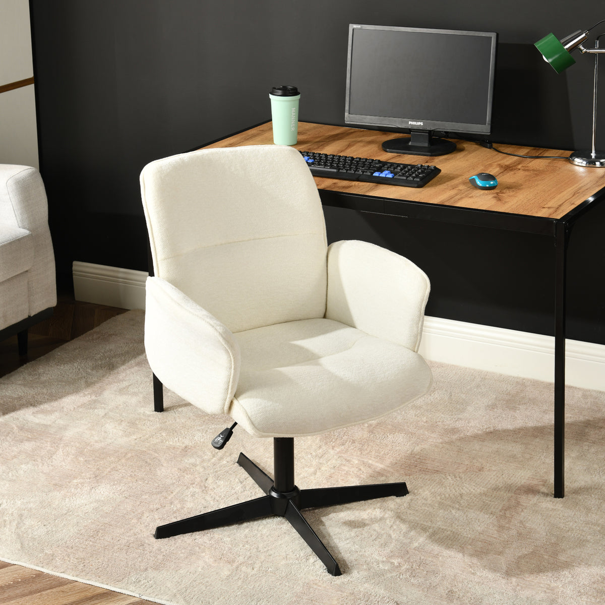 Modern Relax Chair, Plywood & Fabric, Adjustable - THOMASINA RELAX LUMOS BEIGE