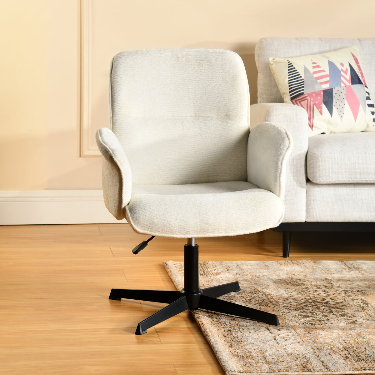 Modern Relax Chair, Plywood & Fabric, Adjustable - THOMASINA RELAX LUMOS BEIGE