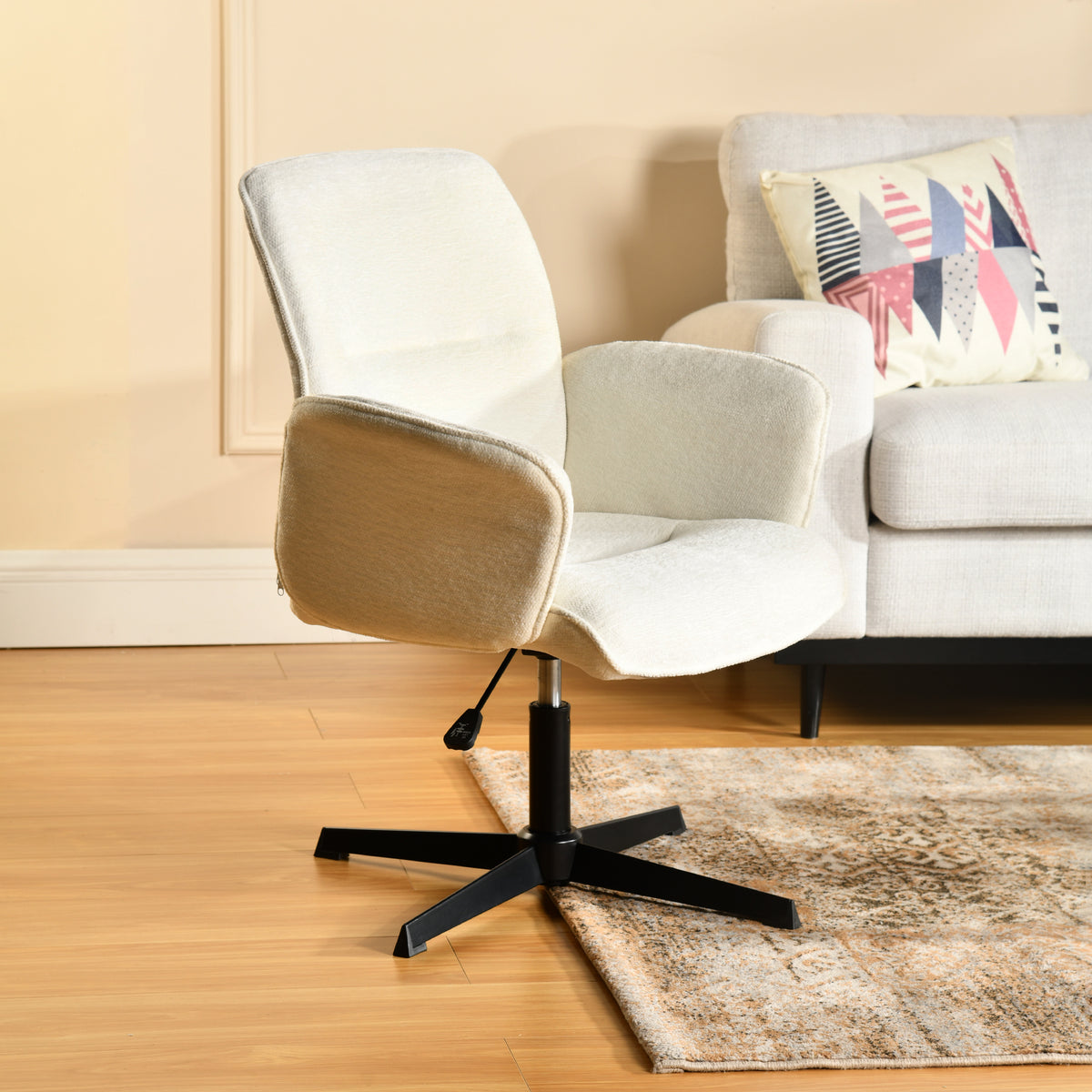 Modern Relax Chair, Plywood & Fabric, Adjustable - THOMASINA RELAX LUMOS BEIGE