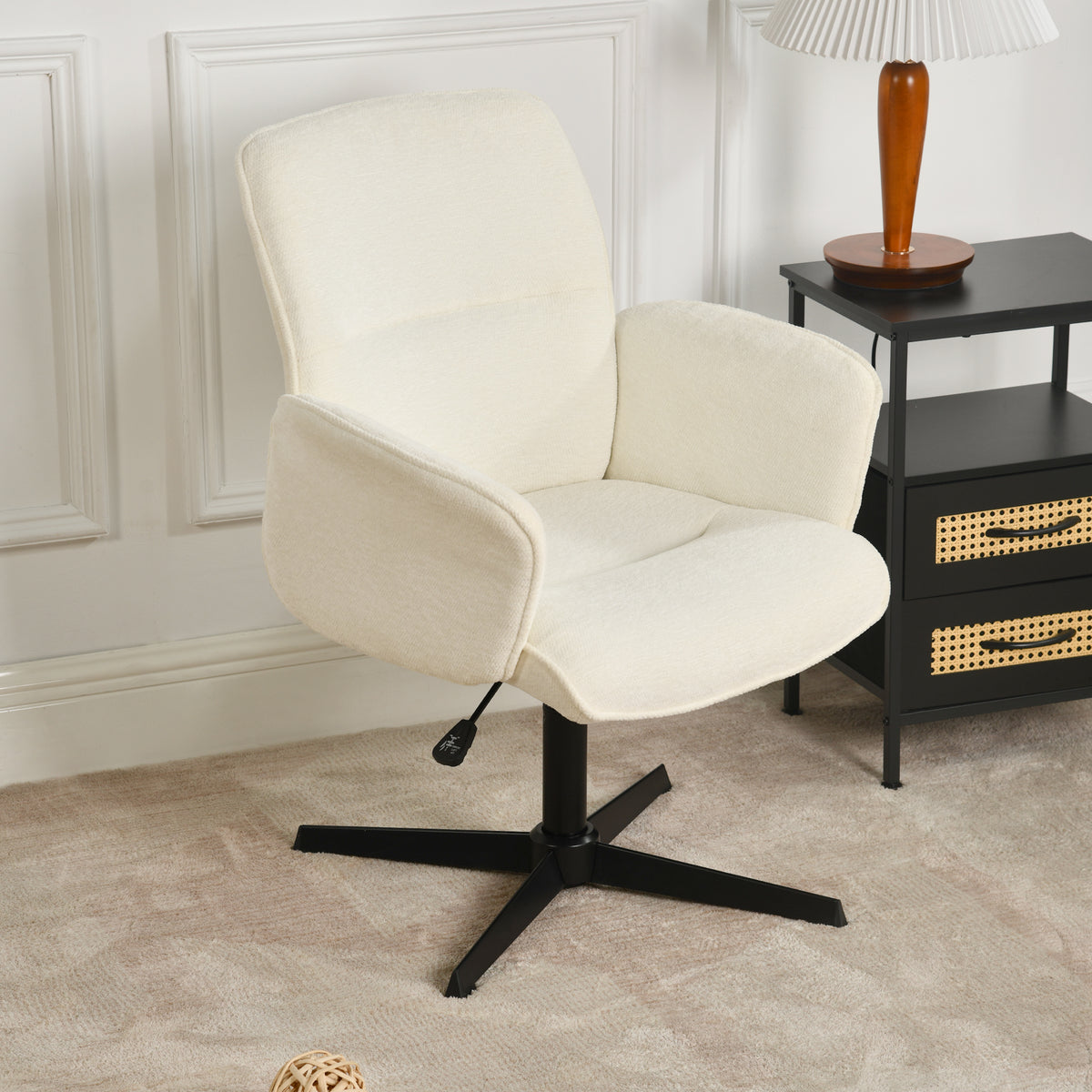 Modern Relax Chair, Plywood & Fabric, Adjustable - THOMASINA RELAX LUMOS BEIGE
