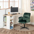 Modern Velvet Office Chair, Adjustable Swivel - THOMASINA RELAX GREEN