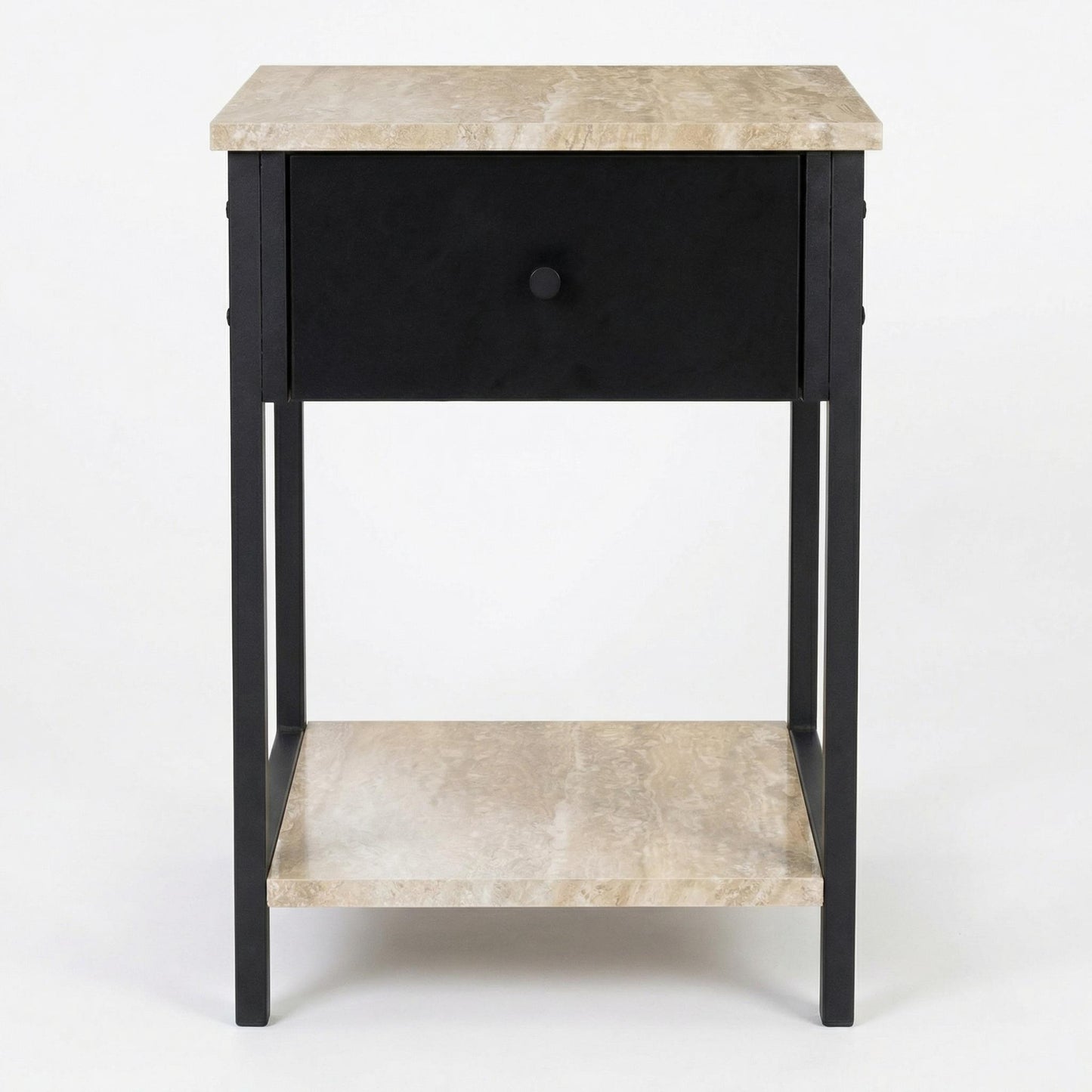 Internees Modern Minimalist Nightstand, Compact Storage Table - THRARQOLL
