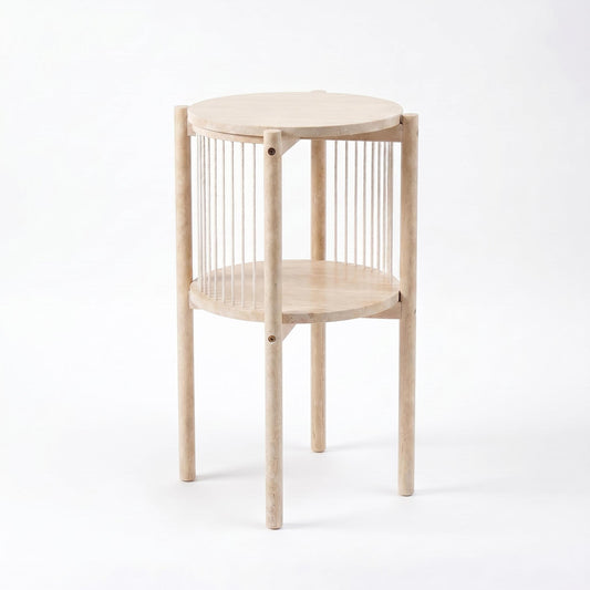 Modern Accent End Table, Space-Saving Design - THRONKRAIR
