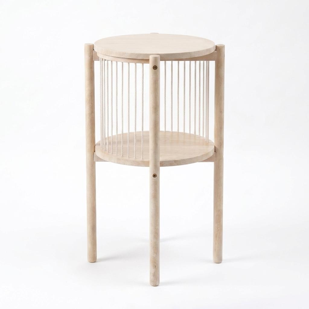Modern Accent End Table, Space-Saving Design - THRONKRAIR