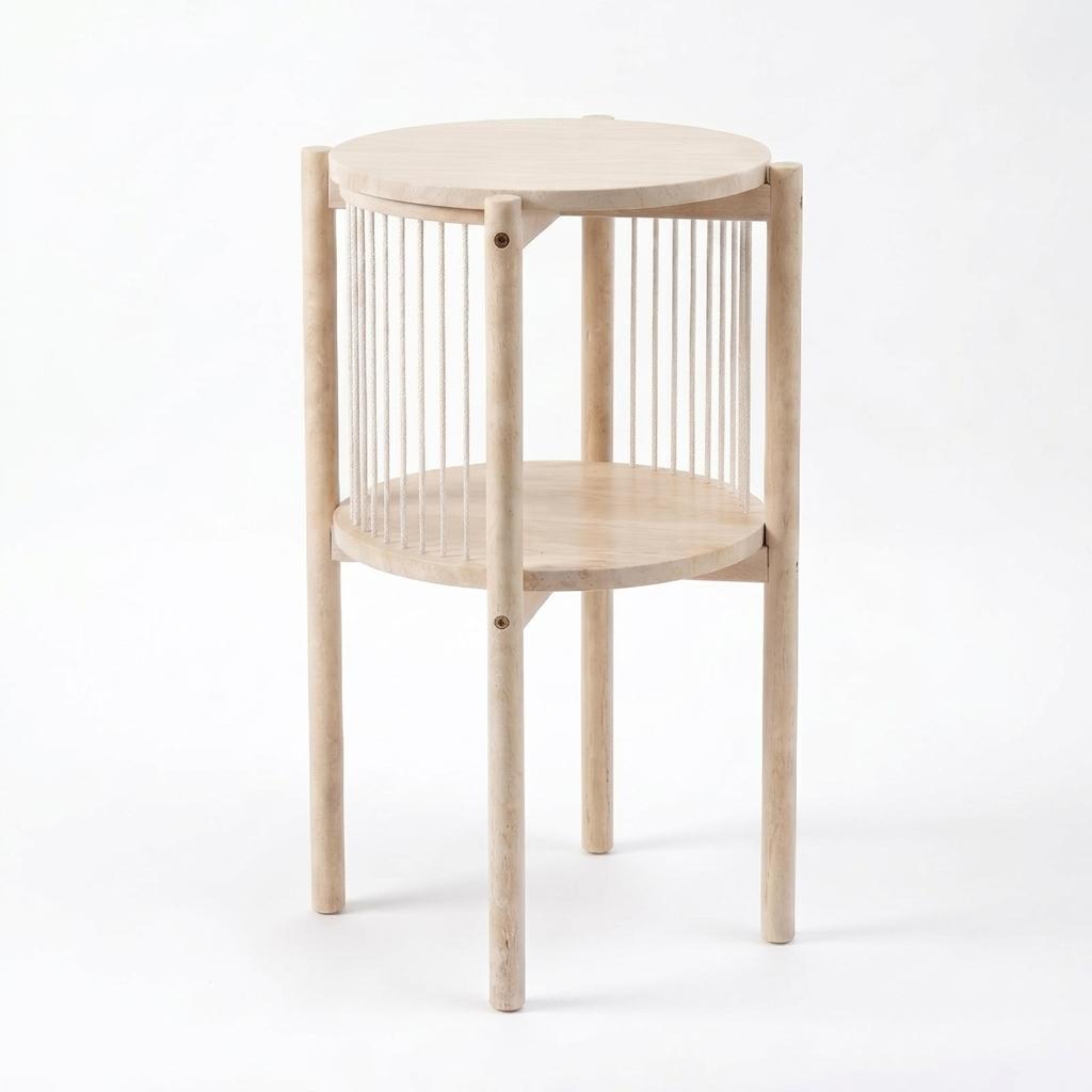Modern Accent End Table, Space-Saving Design - THRONKRAIR