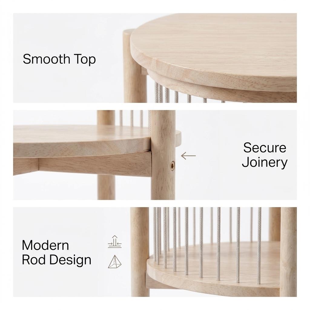 Modern Accent End Table, Space-Saving Design - THRONKRAIR