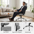 Modern Ergonomic Office Chair, Adjustable Grey Fabric - TIKITERE GRIS