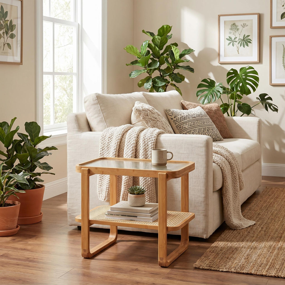 Modern Minimalist End Table, Compact Design - TOCCOKS