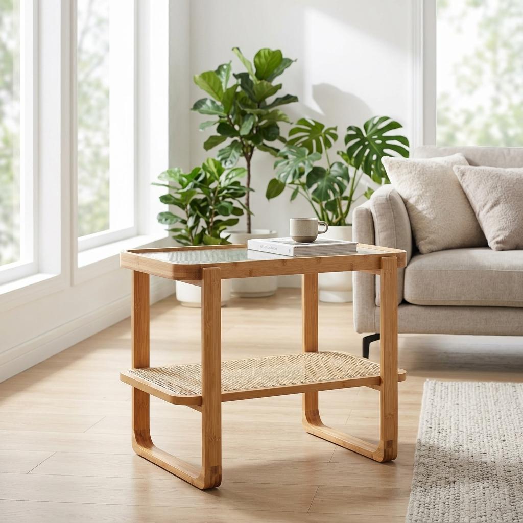 Modern Minimalist End Table, Compact Design - TOCCOKS