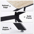 Modern Dining Table, Sintered Stone Top, Warm Grey Metal Legs - TOMIC 140 BEIGE